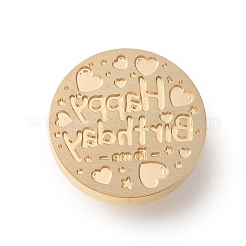 Goldene Wachssiegel-Stempelköpfe aus Messing&nbsp;AJEW-U008-02G-24