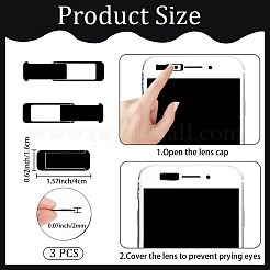 3 pz di coperture autoadesive per webcam in plastica ABS&nbsp;FIND-PS0001-01A