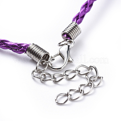 Moda intrecciato imitazione making collana in pelle&nbsp;NJEW-S105-M