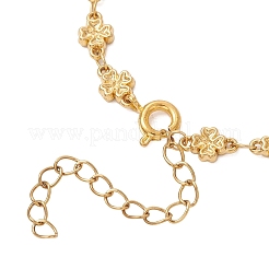 Armbänder mit Kleeblatt-Gliederketten aus Edelstahl 304 für Damen&nbsp;BJEW-JB13431
