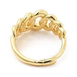 Verstellbarer Ring mit Zahnstangenbeschichtung aus Messingkrone für Frauen&nbsp;RJEW-E064-07G