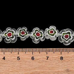 Chapelets de perles vernissées de millefiori manuelles&nbsp;LAMP-G164-03N