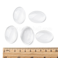 Transparent oval Glas Cabochons&nbsp;GGLA-R022-35x25