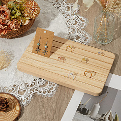 Espositore per orecchini in legno rettangolare&nbsp;ODIS-WH20008-07A