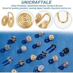 40 Stück 5 Stil 304 Edelstahl Spiralkissen Manschette Ohrringe&nbsp;KK-UN0001-21