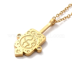 Collier pandant en acier inoxydable 304 pour hommes et femmes&nbsp;NJEW-O126-02G-05