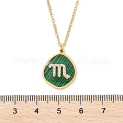 Collane con ciondolo a forma di costellazione in micro pavé di zirconi cubici in acciaio inossidabile 304&nbsp;NJEW-R021-01G-06