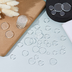 200pcs 8 Arten transparente Glascabochons&nbsp;GLAA-FH0001-88
