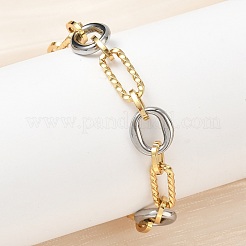 Bracelets à maillons ovales en acier inoxydable 304 pour femmes&nbsp;BJEW-A169-05GP