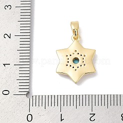 Pendentifs avec zircon cubiques à micro-pavés en laiton&nbsp;KK-Q030-04C-G