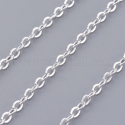 Colliers en laiton plaqué argent&nbsp;X-NJEW-SW028-28inch-S