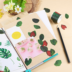 Pegatinas de cinta de papel con hojas de otoño para hacer tarjetas&nbsp;DIY-TAC0032-23A