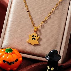Collane con ciondolo smaltato in acciaio inossidabile 304 di Halloween&nbsp;PA5568
