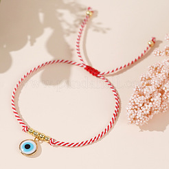 Verstellbare geflochtene Armbänder aus Nylonschnur im Bohème-Stil für Frauen und Männer&nbsp;PY6611