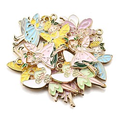 10 pièces 5 styles pendentifs en émail en alliage de placage de rack&nbsp;ENAM-FP0002-44