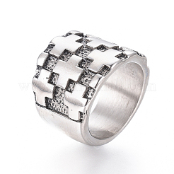 304 Edelstahl-Breitbandringe&nbsp;RJEW-D073-04-AS