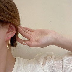 Pendientes colgantes con borlas redondas de latón&nbsp;FS-WGD059C-01