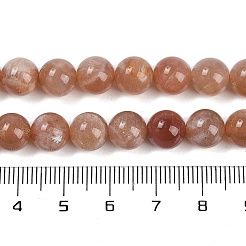 Pierre de soleil naturel brins de perles rondes&nbsp;G-F266-11-8mm-01