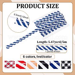 30 m zweifarbig bedruckte Polyester-Paspelschnur&nbsp;OCOR-PH0036-40