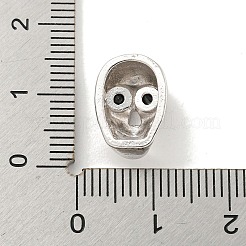 Messing Micro Pave schwarz Zirkonia Perlen&nbsp;ZIRC-P119-16P