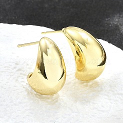 Pendientes de medio aro de latón&nbsp;EJEW-H104-18G