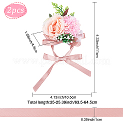 2 Seiden-Handgelenk-Corsage&nbsp;AJEW-CP0001-51D