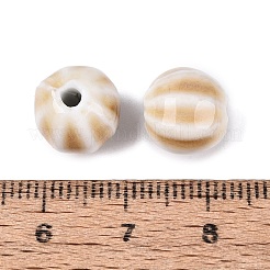 Perles ondulées en porcelaine vintage&nbsp;PORC-N013-11T