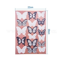 Décorations de papillons plastiques artificiels&nbsp;DJEW-PH0002-04
