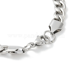 Bracciali a catena intrecciata in acciaio inossidabile 201 anti-ossidazione per donne e uomini&nbsp;BJEW-I316-03P
