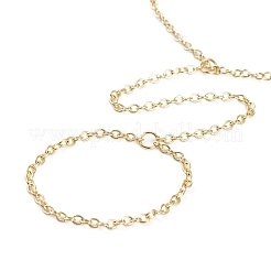 Bracelets à anneaux en chaîne de câble en laiton pour femmes&nbsp;BJEW-L690-01G