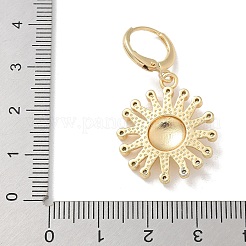 Orecchini in zircone chiaro con micro pavè di ottone&nbsp;EJEW-M093-01G