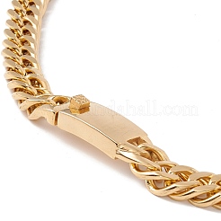 Collier à chaîne gourmette en acier inoxydable 304 avec placage ionique (IP) pour femme&nbsp;NJEW-E155-03G