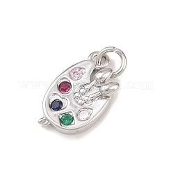 Pendentifs avec zircon cubiques à micro-pavés en laiton&nbsp;KK-G544-27P