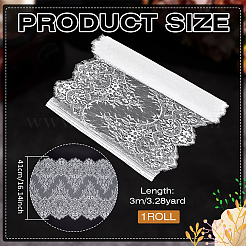 Tejido de encaje de poliamida&nbsp;DIY-WH0816-579A