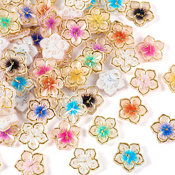 200 Stück 10 Farben plattierte Acryl-Cabochons&nbsp;OACR-TA0001-17