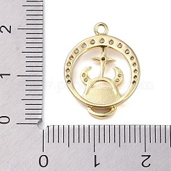Pendenti in zirconi cubici trasparenti in micro pavè di ottone&nbsp;LS-FIND-B077-02G-10