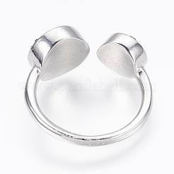 Natürliche Druzy Achat Manschettenringe&nbsp;RJEW-K017-01P