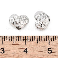 Micropave de latón transparente perlas de circonita&nbsp;KK-Z059-05P