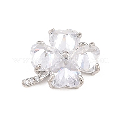 Pendenti in zirconi cubici trasparenti in micro pavè di ottone&nbsp;KK-D225-05P