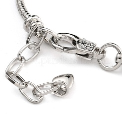 Bracciali europei in ottone micro pavé di zirconi cubici&nbsp;BJEW-K261-16P-02