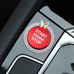 2 Stück Autoaufkleber aus Legierung mit Strassen&nbsp;STIC-CN0001-08