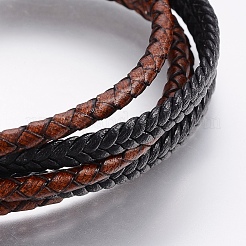 Lederband Multi-Strang-Armbänder&nbsp;BJEW-F325-21P