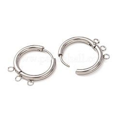 Boucles d'oreilles créoles en acier inoxydable 304&nbsp;STAS-D183-03B-P