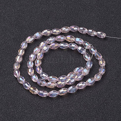 Chapelets de perles en verre électroplaqué&nbsp;GC885Y-6