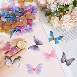 60 stücke 12 arten 3d gaze schmetterling ornament zubehör&nbsp;FIND-SP0020-64B