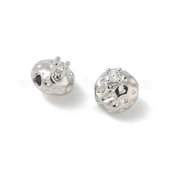 Messing Micro Pave klare Zirkonia Perlen&nbsp;CU-CBA9FFD-10P