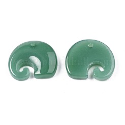 Nachahmung Jade Glas-Anhänger&nbsp;GLAA-S054-32A