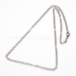 Collares de cadena rolo de acero inoxidable 304 resistentes al deslustre&nbsp;NJEW-L349-02P