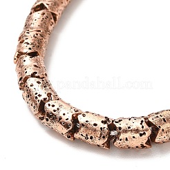 Hebras de cuentas de roca de lava natural galvanizada&nbsp;G-G984-03R