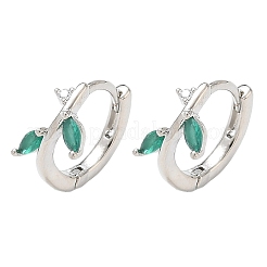 Damen-Creolen mit Mikropavé aus Messing mit Zirkonia&nbsp;EJEW-A167-12P